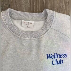 Wilo the Label Wellness Club Women’s Light Gray Crewneck Sweater